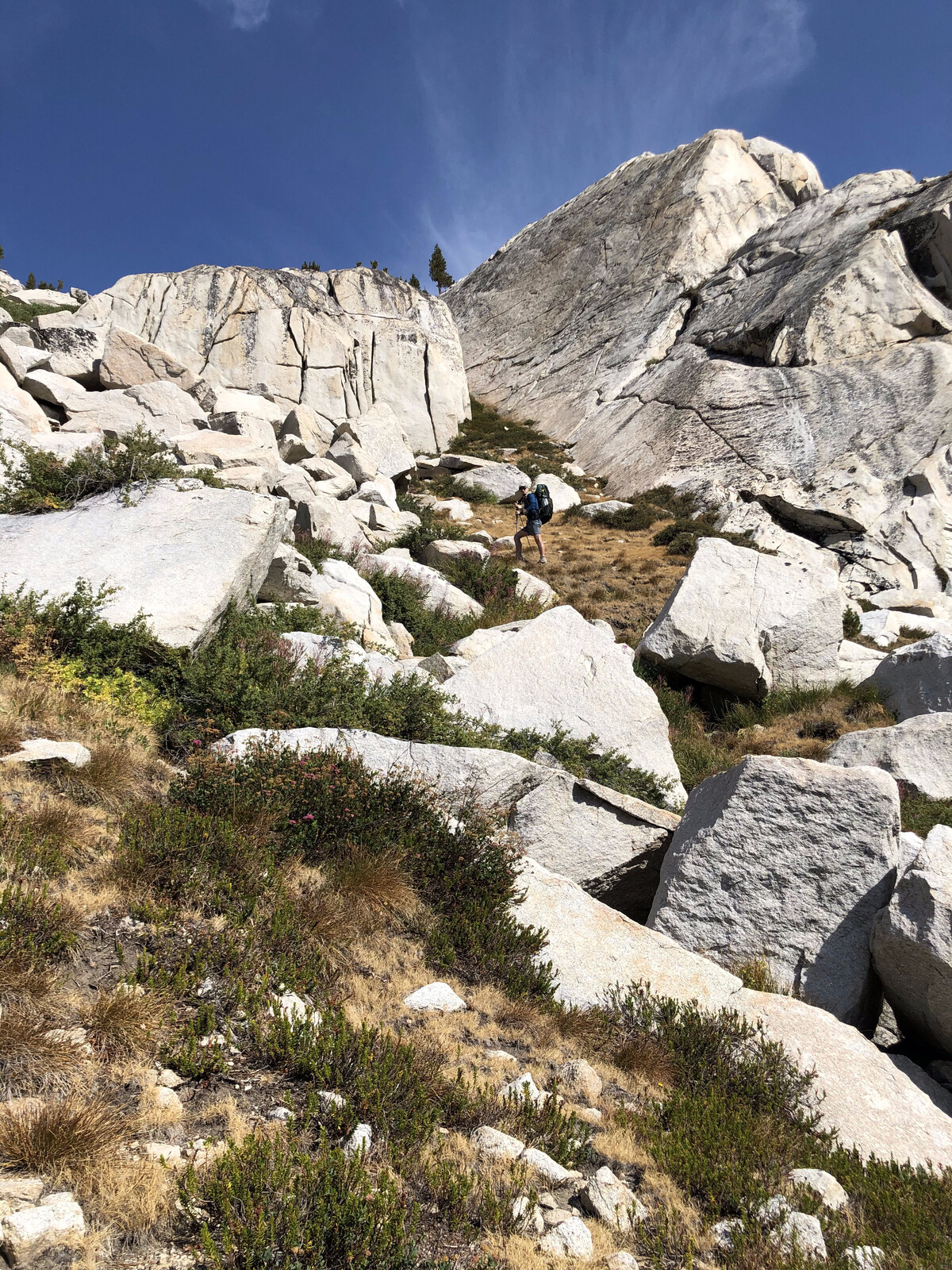 Ascending Bighorn Pass in the morning