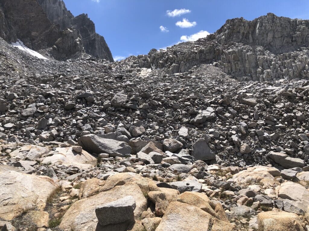 View back to Thunderbolt Pass from the North
